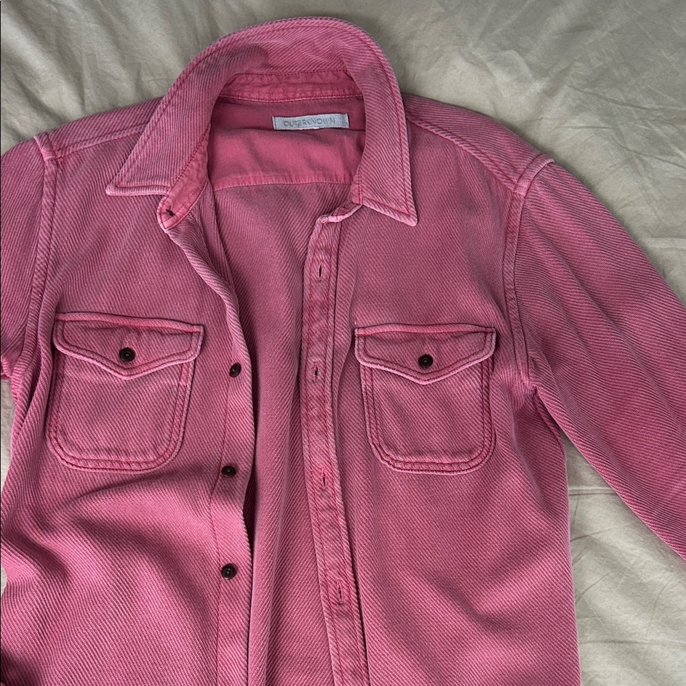 Outerknown Chroma Pink Blanket Shirt Size M